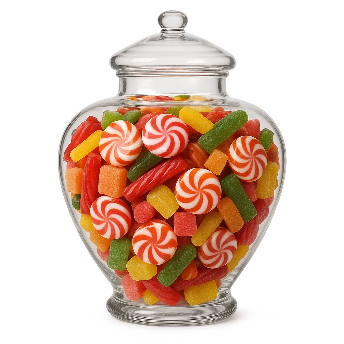 Glozini Glazen Snoeppot met Deksel - 20cm - TEKZEN