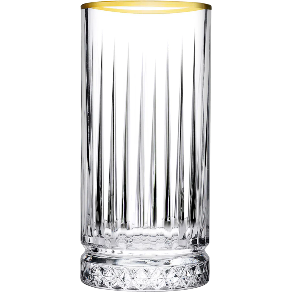 Glozini Longdrinkglas met Gouden Rand - Set van 4 - Ribble Glas - TEKZEN