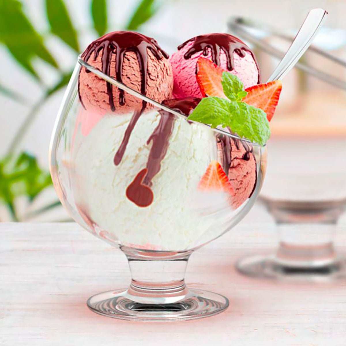 Glozini Luxe IJscoupes – Set van 4 | Stijlvolle Dessertschaaltjes voor IJs & Meer - TEKZEN