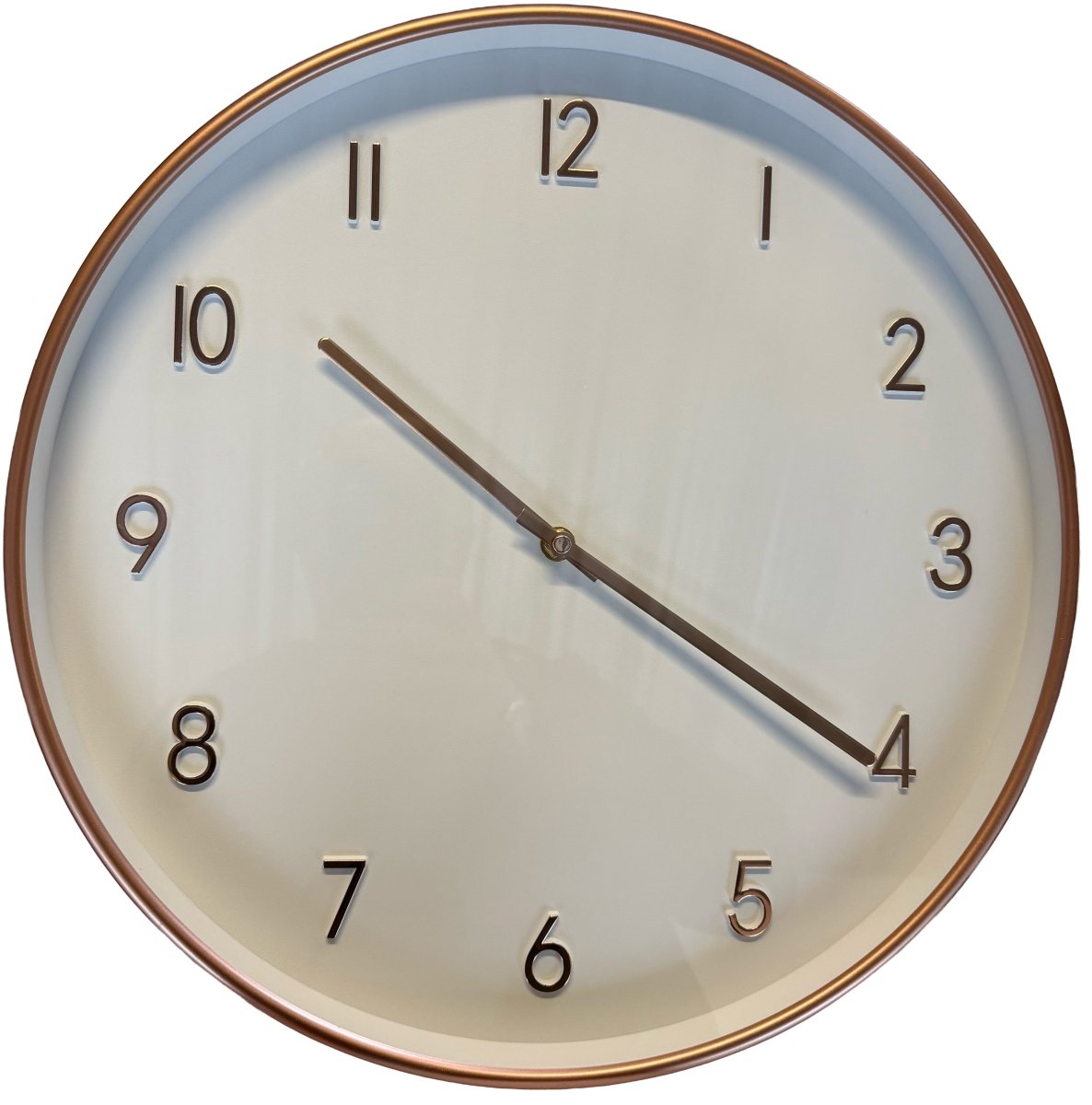 Hauskraft Wandklok - 45cm - Rosé Goud - Decoratieve Klok - TEKZEN