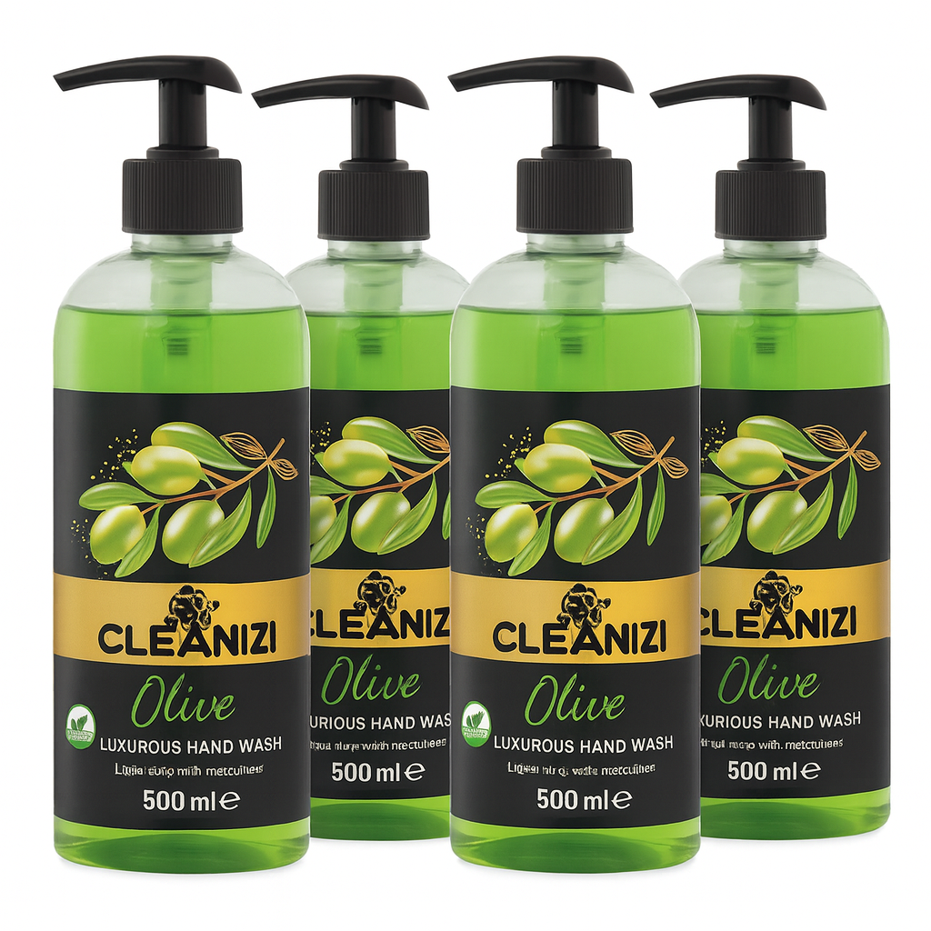 Cleanizi Handzeep - Olijf - 4x 500ml - Hydraterende Werking - Vegan