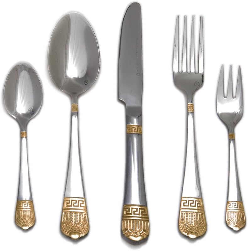 Kadirelli Bestekset - 30 - delig - Zilver / Goud - RVS - Voor 6 Personen - TEKZEN