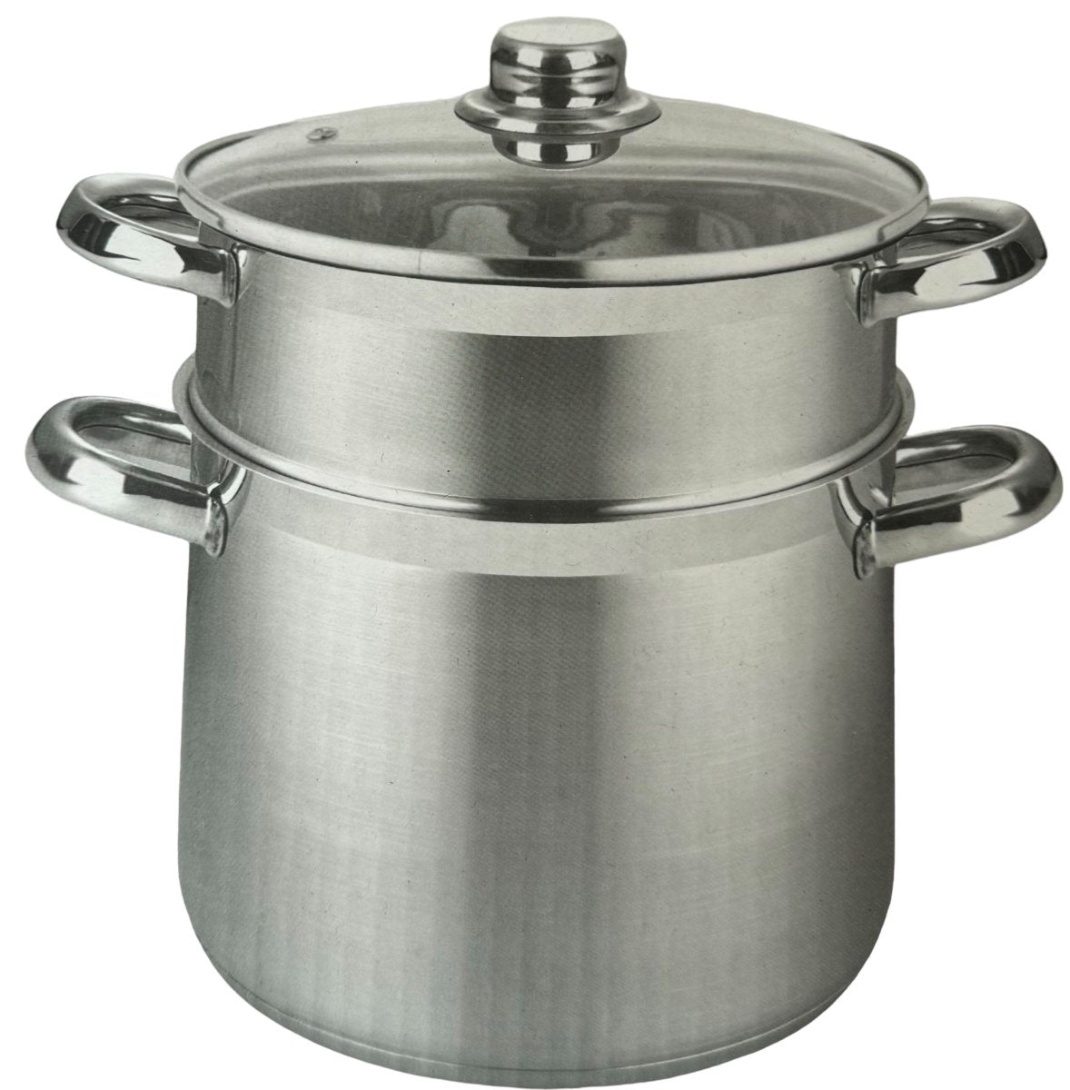 Kadirelli Couscouspan met Deksel - Stoompan - 3 - Delig - Ø22 cm - 6L - RVS - TEKZEN