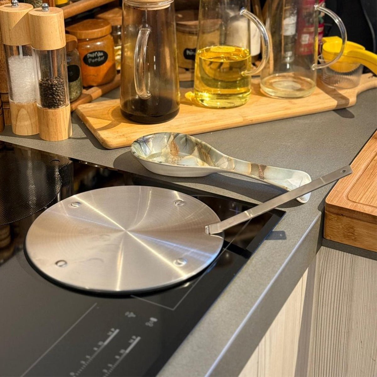 Kadirelli Inductie Adapterplaat - Afneembaar Handvat - Inductie Beschermer - TEKZEN