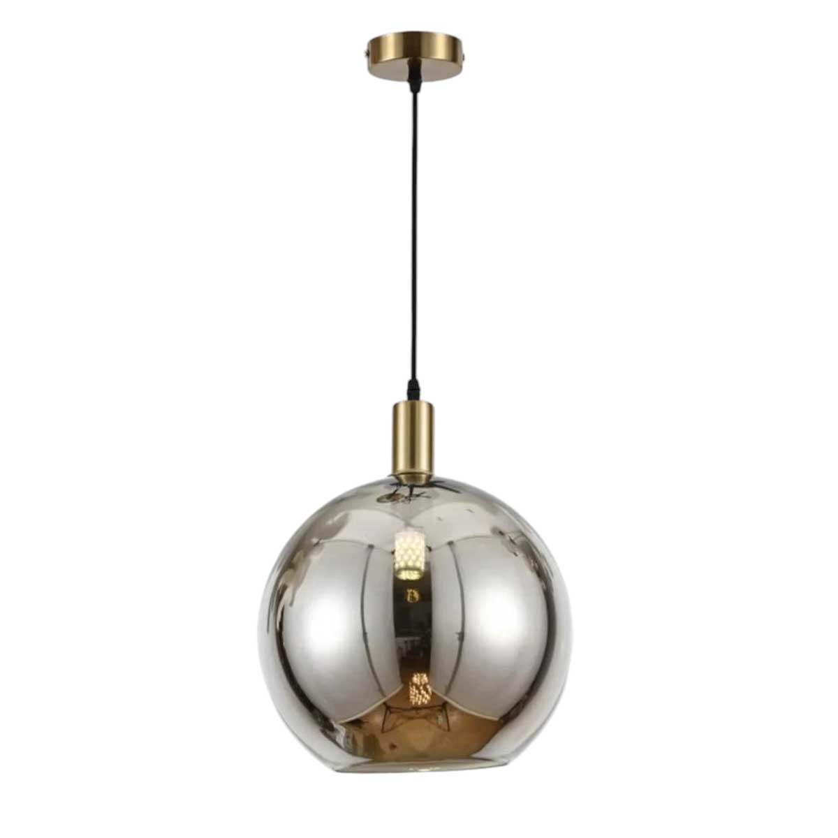 Kadirelli Industriële Plafondlamp - 1x E27 - 40W - Kroonluchter - Hanglamp - Luxe Goudenlamp Smoked - TEKZEN