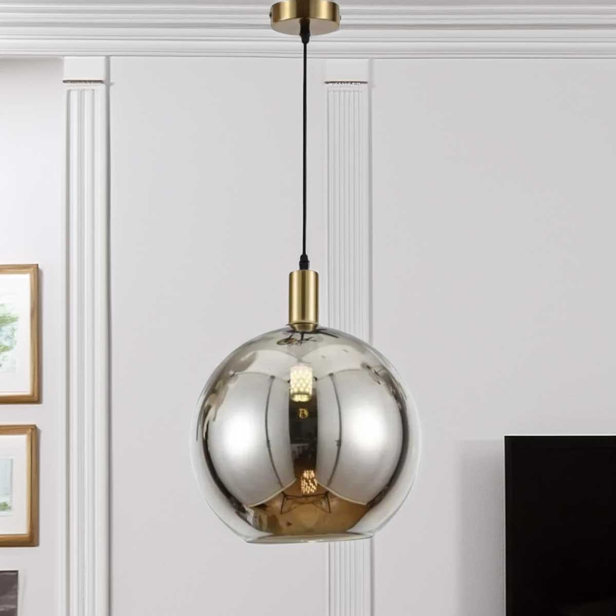Kadirelli Industriële Plafondlamp - 1x E27 - 40W - Kroonluchter - Hanglamp - Luxe Goudenlamp Smoked - TEKZEN