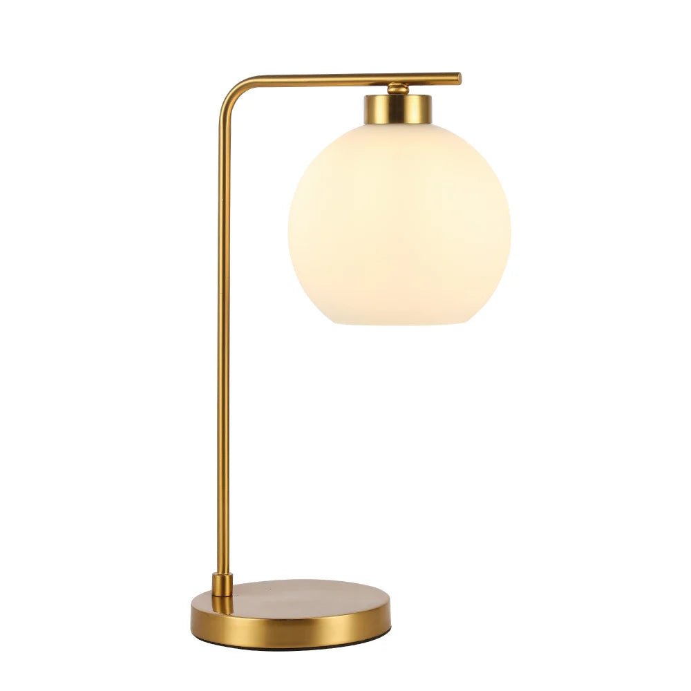 Kadirelli Industriële Tafellamp - 1x E14 - 40W - Wit/Goud - Luxe Goudenlamp - TEKZEN