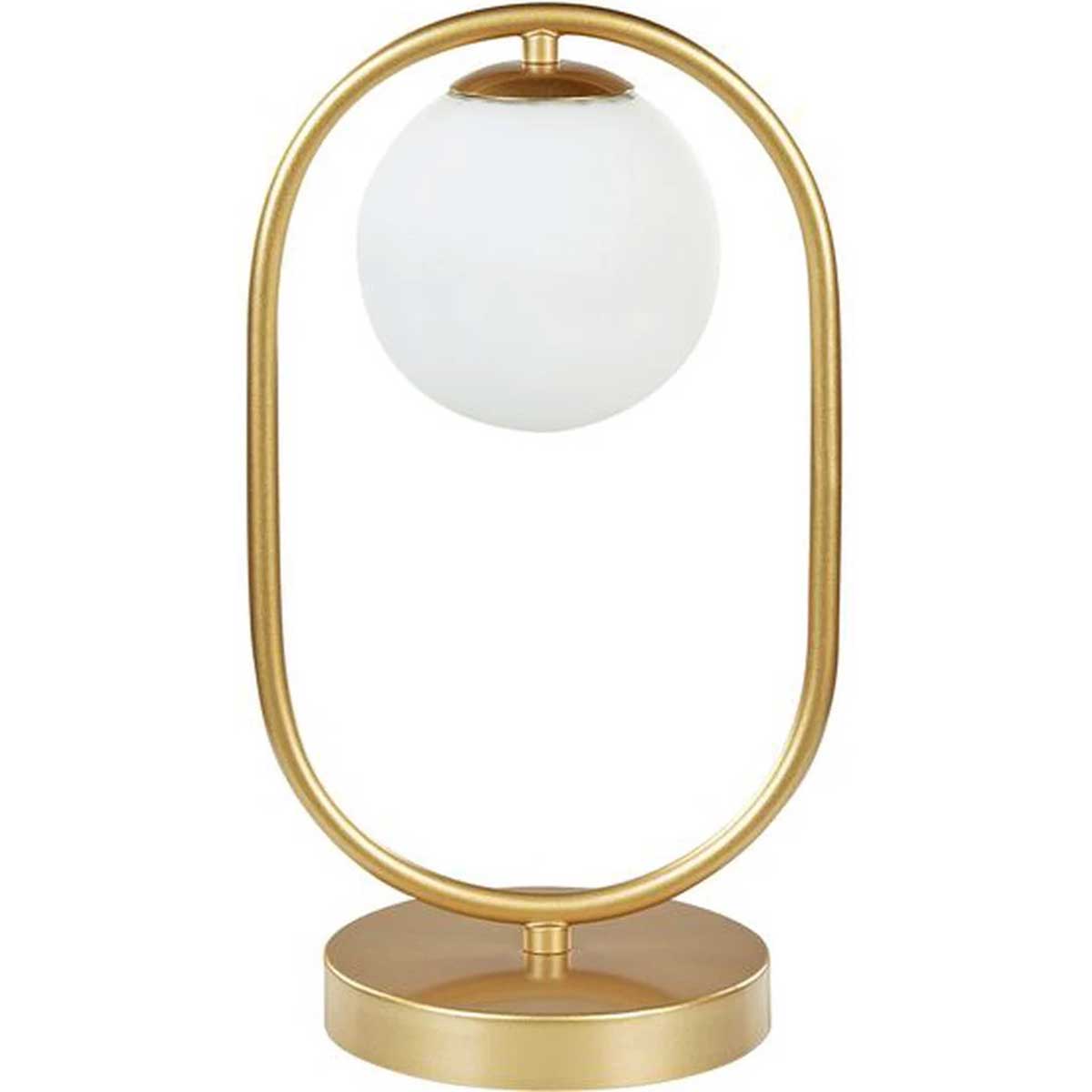 Kadirelli Industriële Tafellamp - 1x E14 - 40W - Wit/Goud - Luxe Goudenlamp - TEKZEN