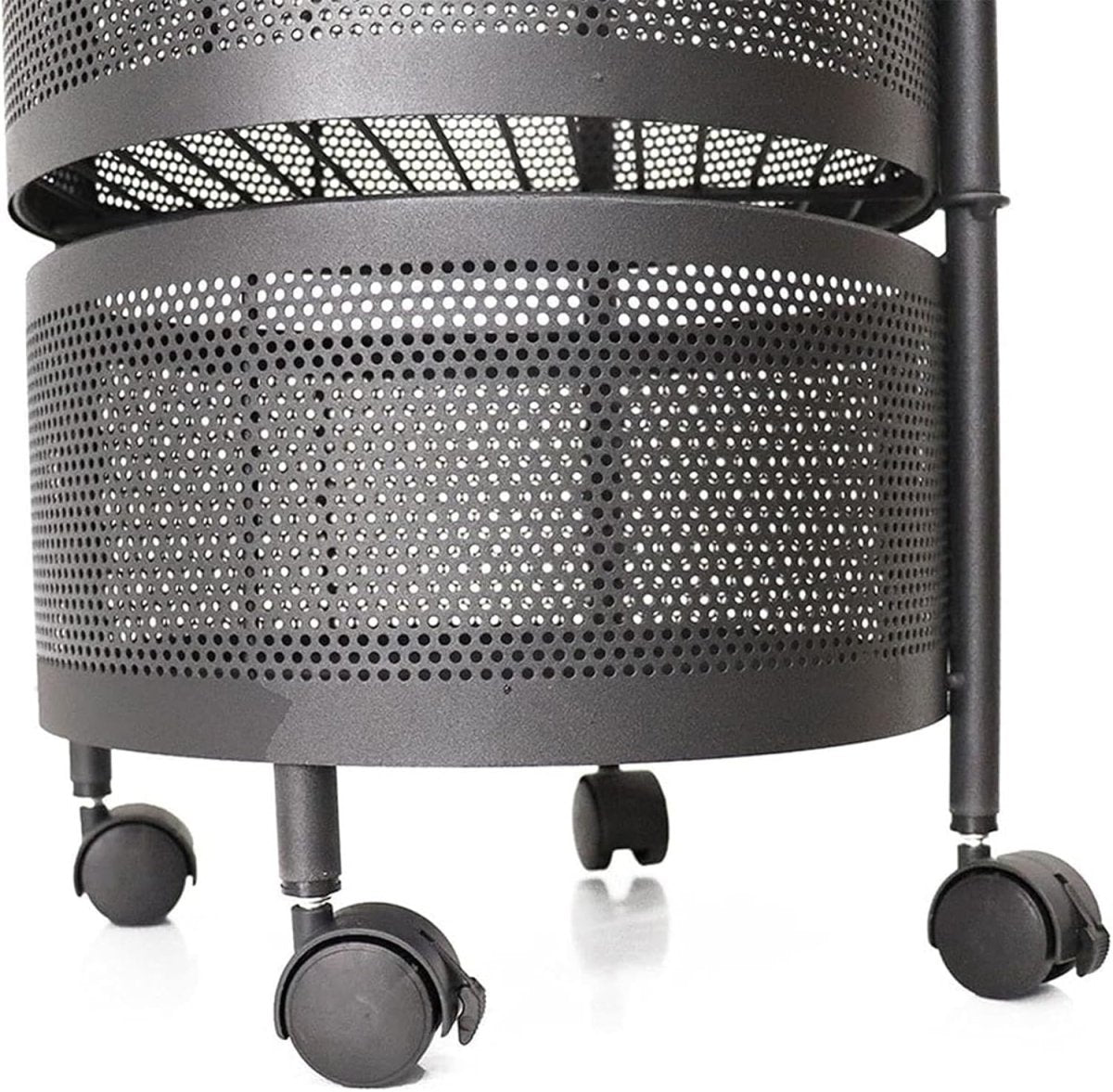 Kadirelli Keukentrolley - 4 - laags - Zwart - Met Wieltjes - Rond - TEKZEN