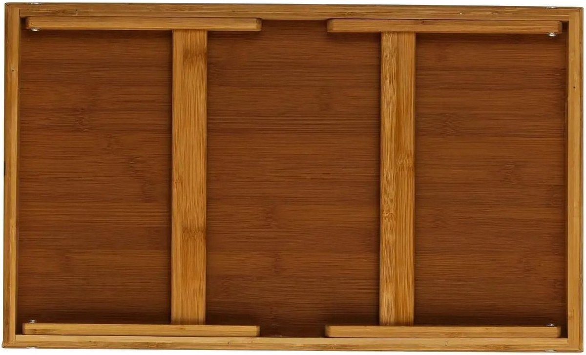 Kadirelli - Ontbijt op bed tafeltje/dienblad rechthoekig 52x27 cm bamboe - Serveerbladen, dienbladen & keukenbenodigdheden - TEKZEN