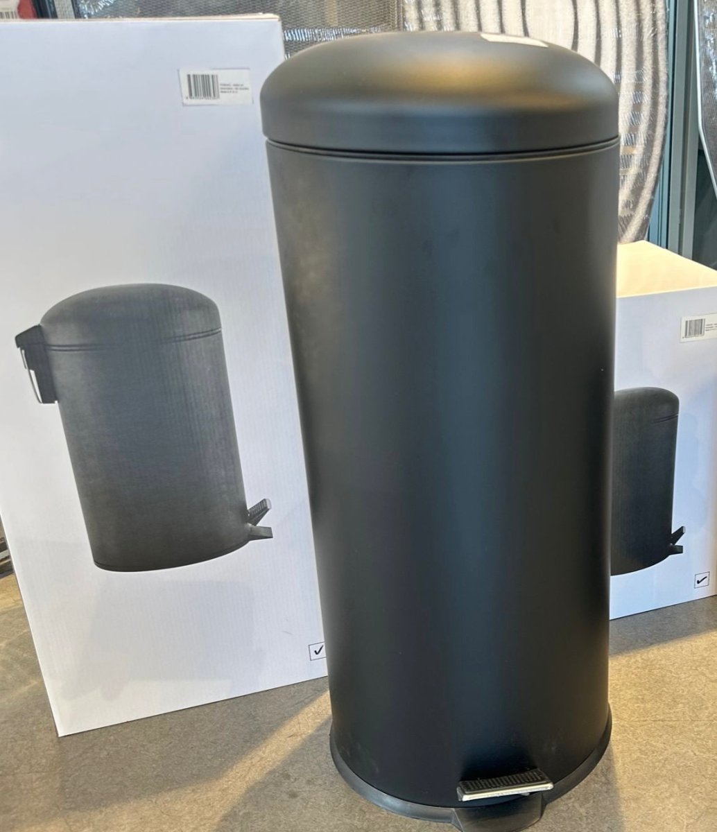 Kadirelli Pedaalemmer - 30L - Zwart - Prullenbak - TEKZEN