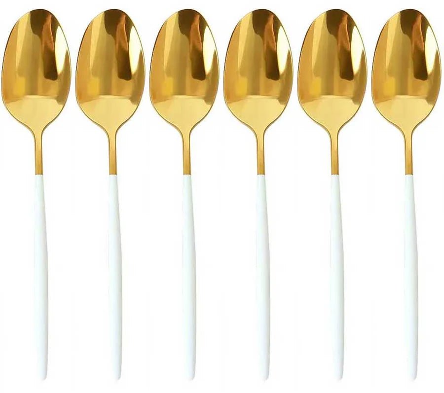 Kadirelli Theelepels - 12 - delig - Goud/Wit - Theelepel - TEKZEN