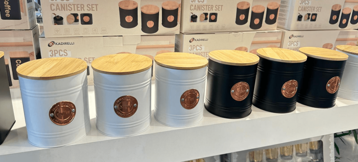 Kadirelli Voorraadbussen met Bamboe deksel - Koffie, Thee en Suiker - TEKZEN