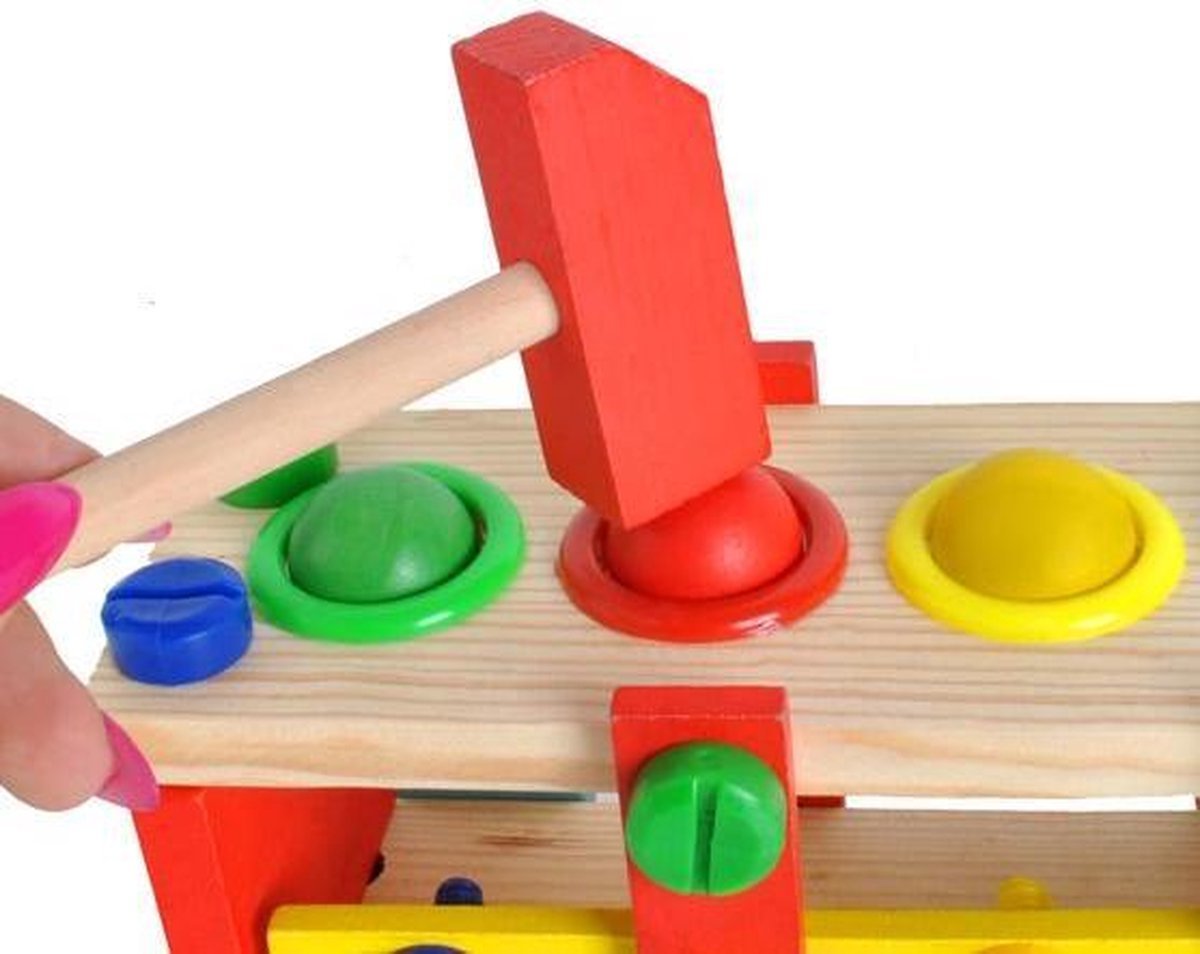 Kruzzel Houten Werkvoertuigen - Houten Bouwtruck - Houten Speelgoed - Houten Truck - Houten Speelgoed Vrachtwagens - TEKZEN