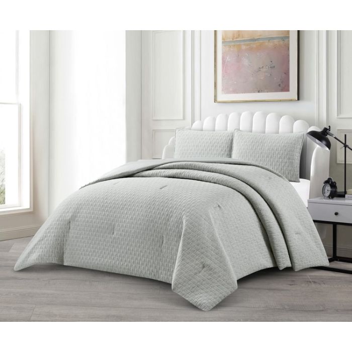 Lavella Alara Bedsprei Set, 3-delig, Grijs, 240x250 cm – bedspreiset
