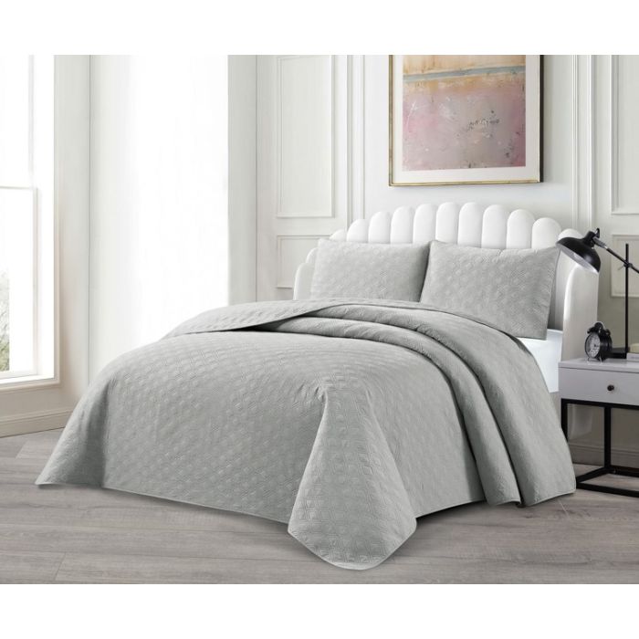 Lavella Havin Bedsprei Set, 3-delig, Grijs, 240x250 cm – bedspreiset