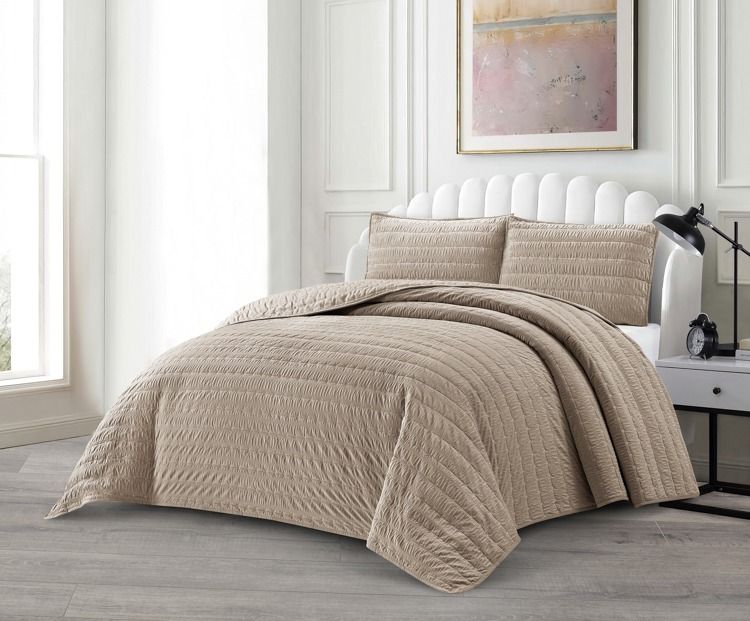 Lavella Bade Bedsprei Set 3-delig - Bruin - 250x240cm