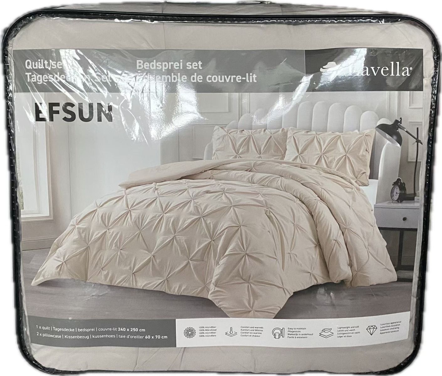 Lavella Efsun Bedsprei Set 3-delig - Beige - 250x240cm