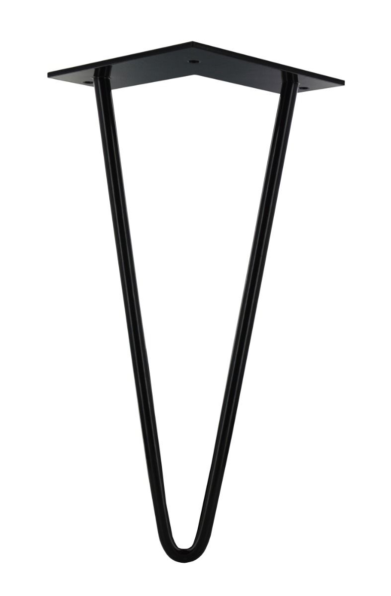 MacLean Design Tafelpoot Hairpin - Staal - Zwart - 30cm - Per Stuk - TEKZEN