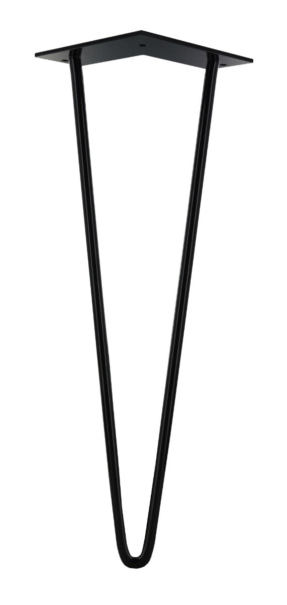 MacLean Design Tafelpoot Hairpin - Staal - Zwart - 40cm - Per Stuk - TEKZEN