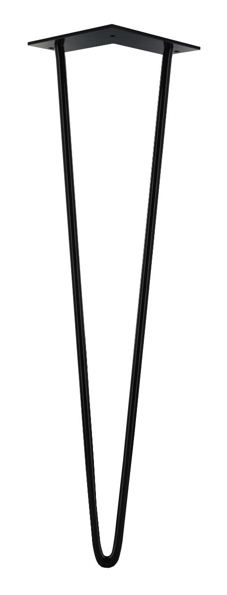 MacLean Design Tafelpoot Hairpin - Staal - Zwart - 50cm - Per Stuk - TEKZEN