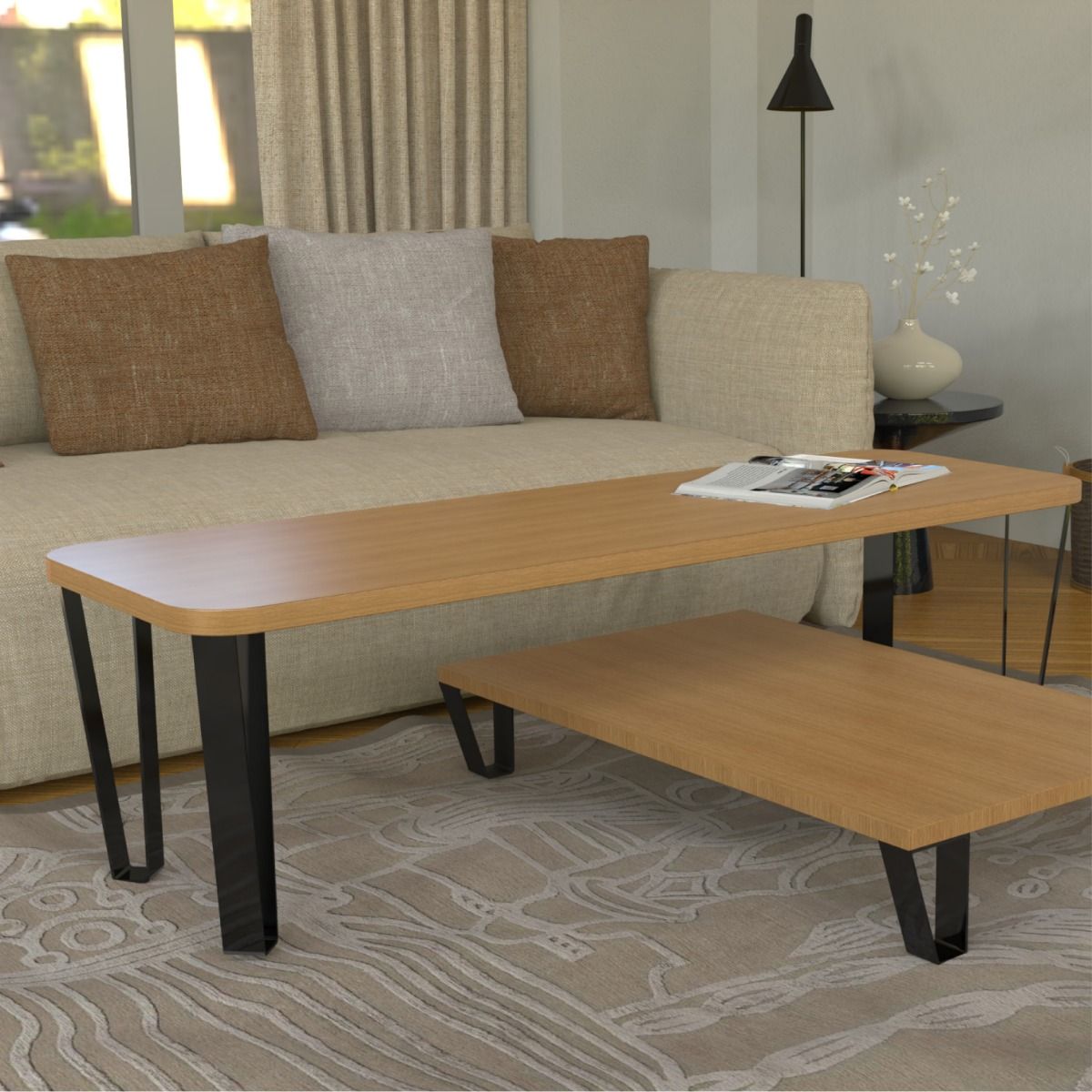 MacLean Design Tafelpoot Staal - 40cm - Zwart - Meubelpoot - TEKZEN