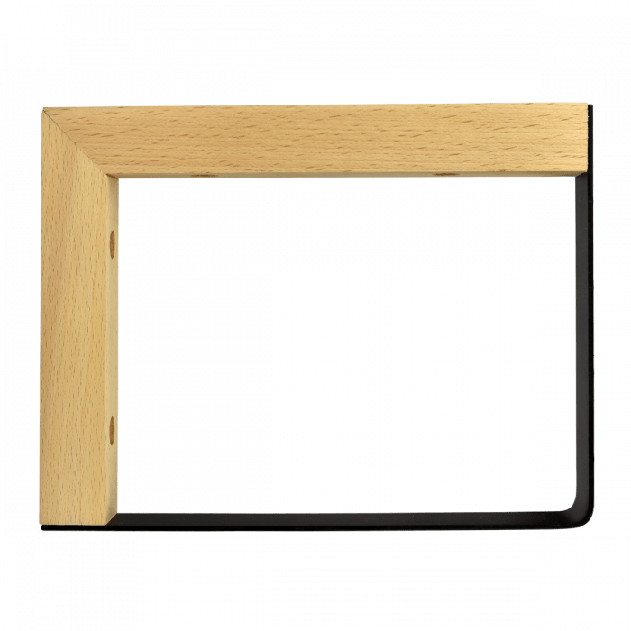 Maclean Plankdrager Rechthoek - 2 stuks - 152 x 202mm - Hout / Metaal - Zwart - Plankdragers - TEKZEN