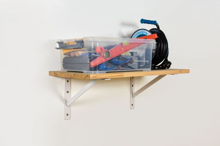 Maclean Plankdrager Wit - 2 stuks - 270 x 395mm - Epoxystaal - Plankdragers - TEKZEN