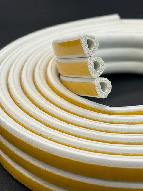 Maclean Zelfklevend Tochtband D - Profiel - Wit - 9mm x 6mm x 7,5m - Tochtstrip - TEKZEN
