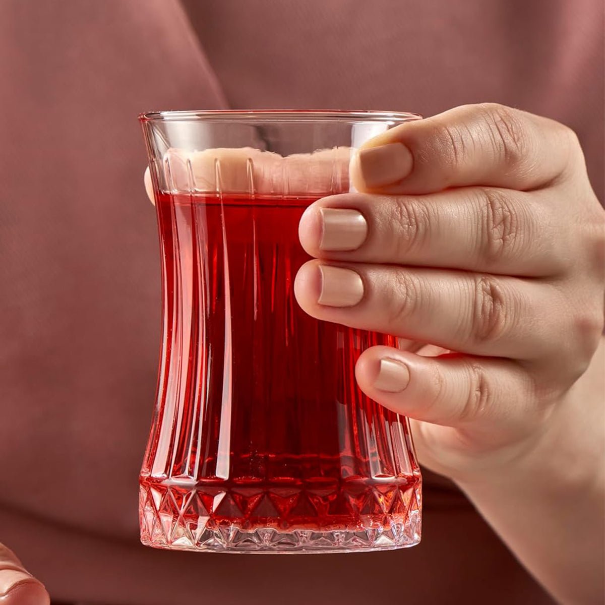 MONOO Diamonds - Turkse Theeglazen - Set van 6 - 155ml - Çay Bardağı - TEKZEN