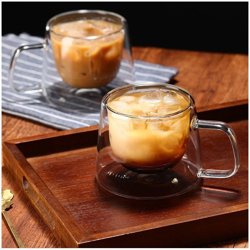 MONOO Dubbelwandige Glazen met Oor - 2 Stuks - 200ml - TEKZEN