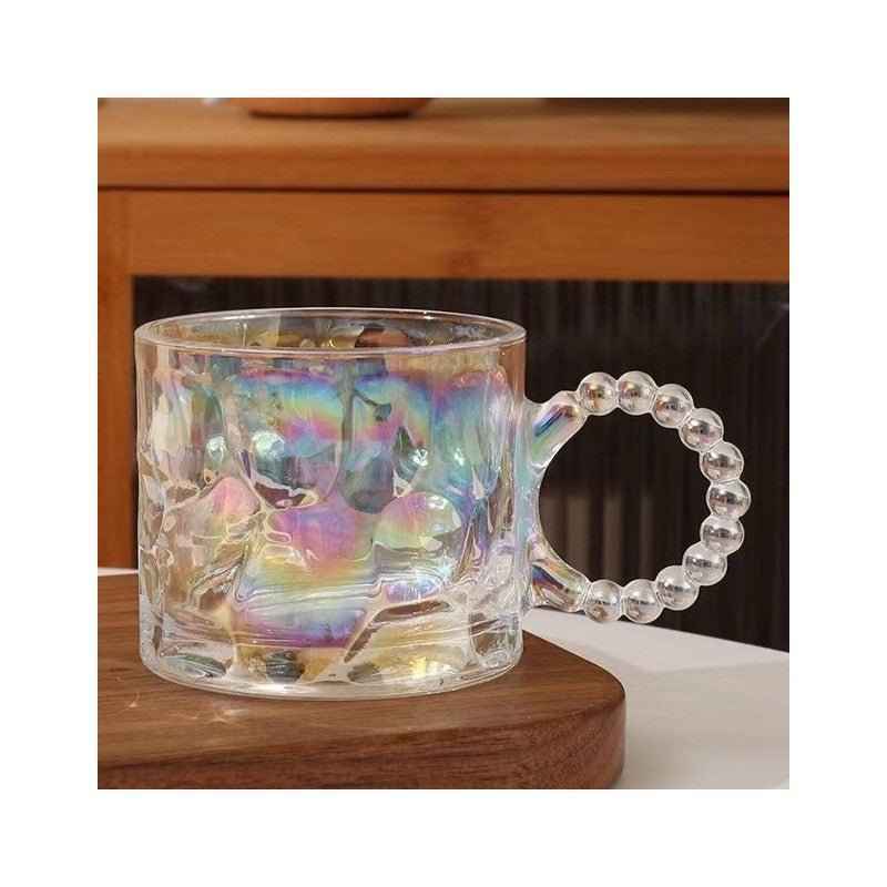 MONOO Rubby Regenboog Glazen met Oortje - 6 Stuks - 260ml - Koffieglazen - Theeglazen - Waterglazen