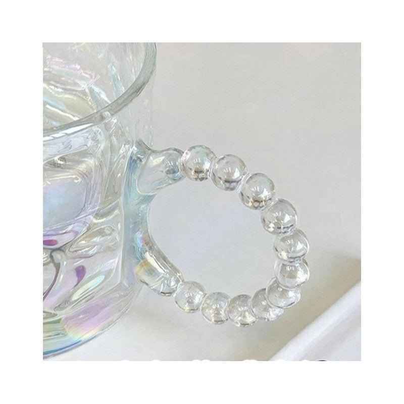 MONOO Rubby Regenboog Glazen met Oortje - 6 Stuks - 260ml - Koffieglazen - Theeglazen - Waterglazen