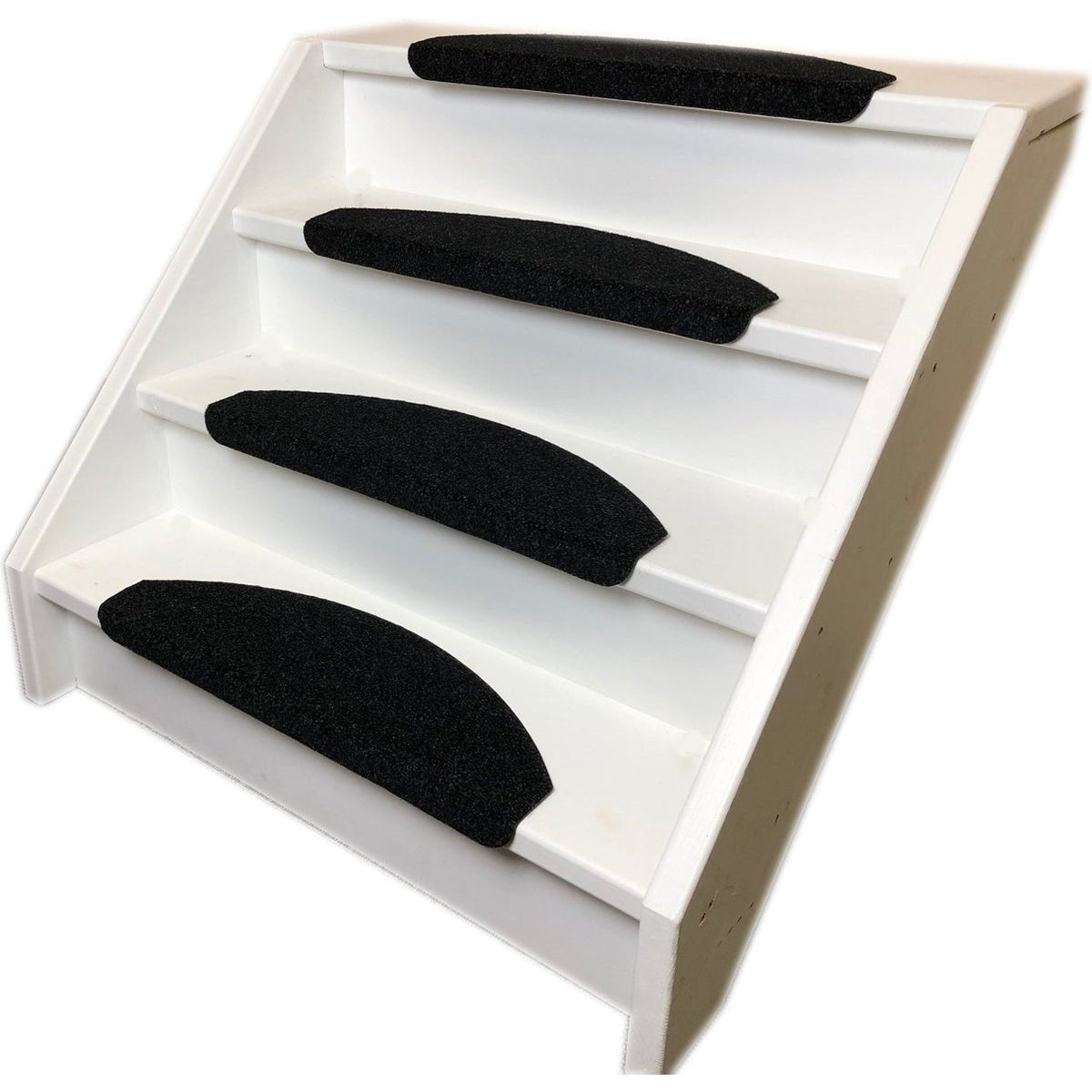 MONOO Naaldvilt Trapmatten Set - Antraciet - 15 Stuks - 56x17x3cm - Zelfklevende Halve Maantjes voor Trap - TEKZEN