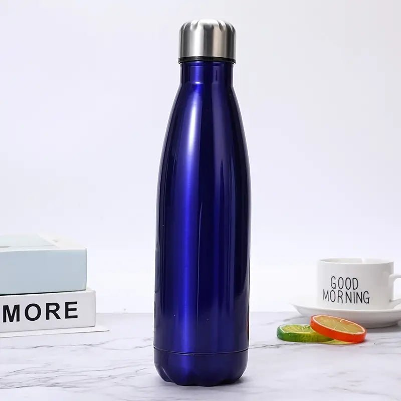 MONOO Waterfles - 500ml - Blauw - Drinkfles - BPA Vrij - RVS - TEKZEN