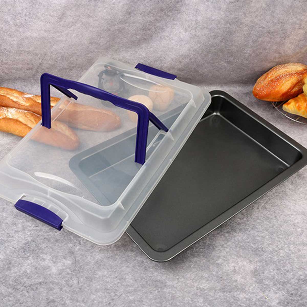 Platinum Bak - en Ovenschaal met Deksel – 36 cm – Draagbaar & Hygiënisch - TEKZEN