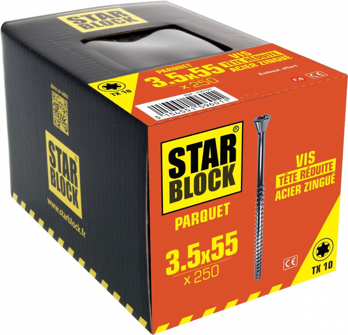 Starblock Parketschroef 3,5x55mm – 250 stuks - Torx Schroef - TEKZEN