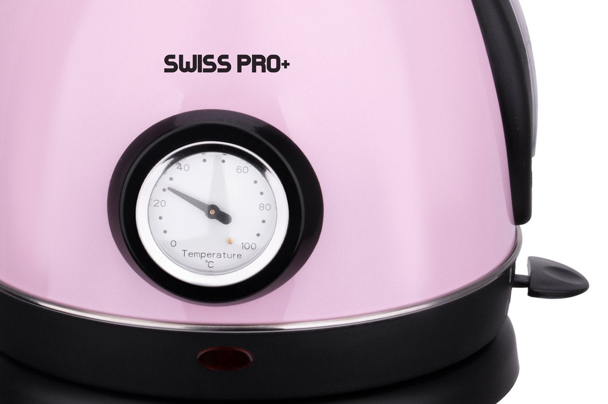 Swiss Pro+ Waterkoker - 1,8L - 2200W - Elektrisch - Roze - TEKZEN