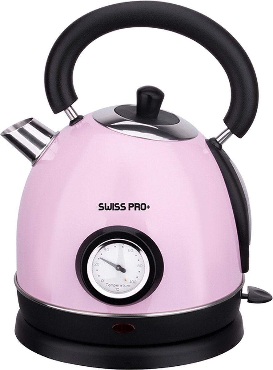 Swiss Pro+ Waterkoker - 1,8L - 2200W - Elektrisch - Roze - TEKZEN