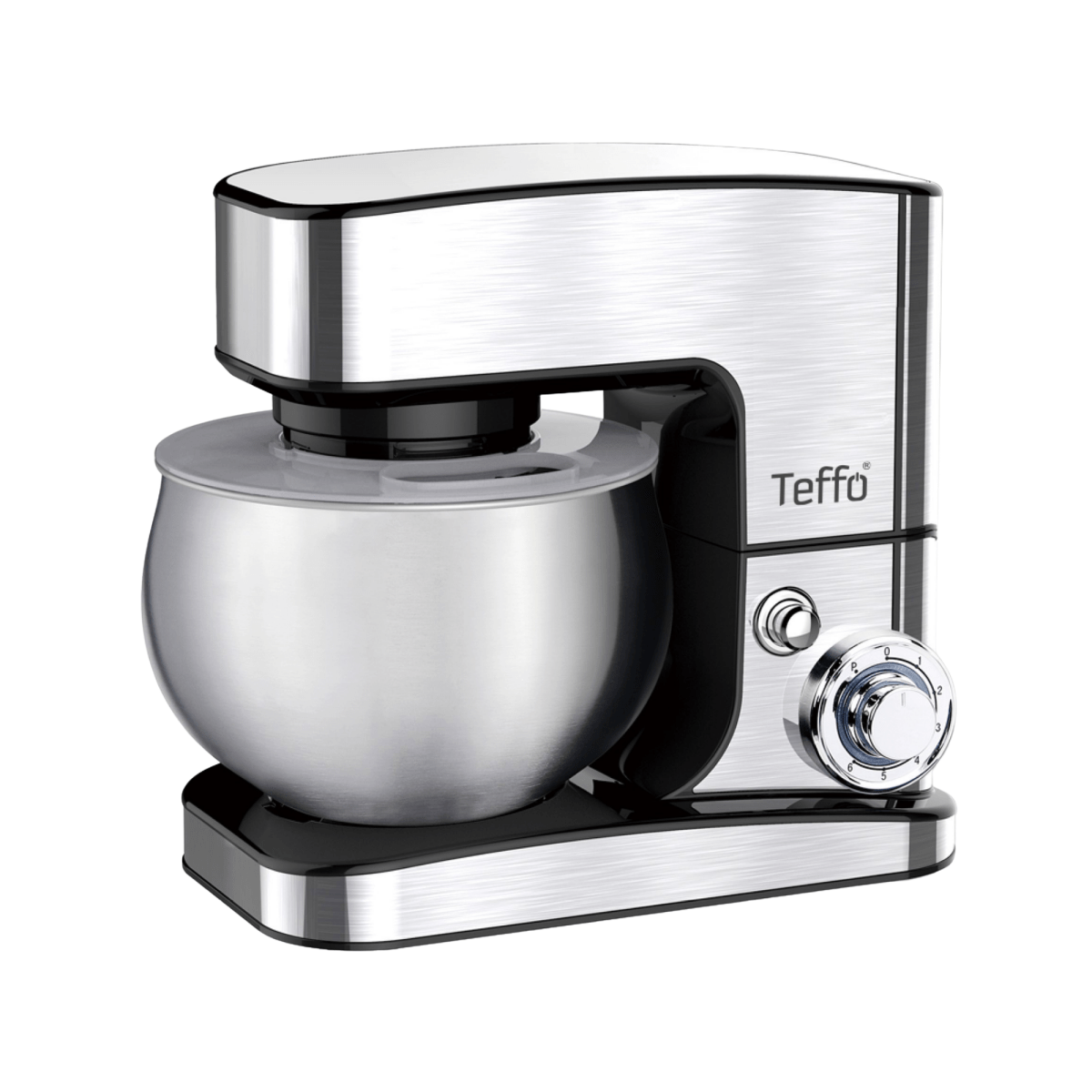 Teffo Multifunctionele Mixer / Keukenrobot Pro - 5L - 1300W - Keukenmachine - Met Mengkom - RVS - TEKZEN