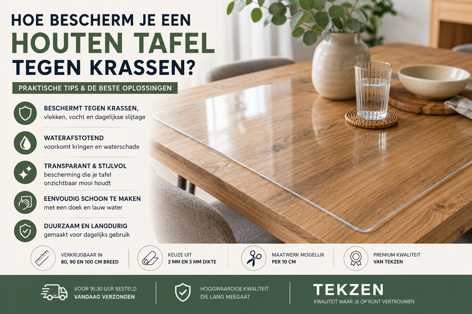 Hoe bescherm je een houten tafel tegen krassen? De complete gids
