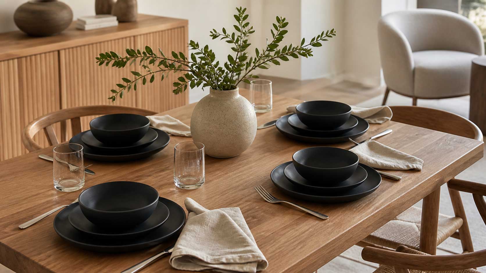 Zwart servies combineren met je interieur