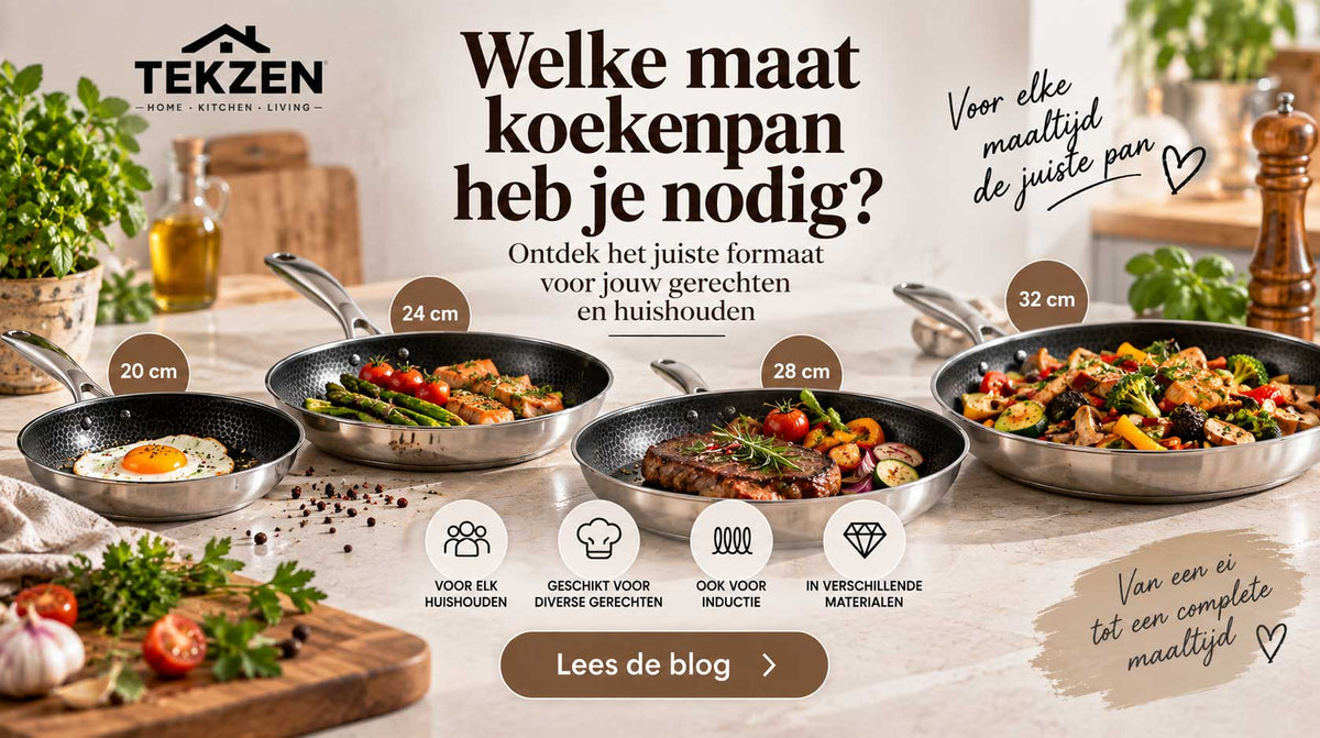 Welke maat koekenpan heb je nodig? 20, 24, 28 of 32 cm