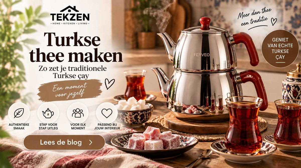 Wat is een çaydanlık en hoe gebruik je een Turkse theepot?