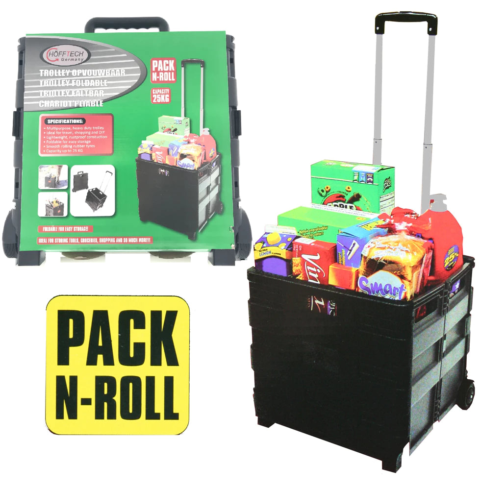 Höfftech Trolley with Folding Crate - Max. 25 kg - 40 liters - Telescopic handle
