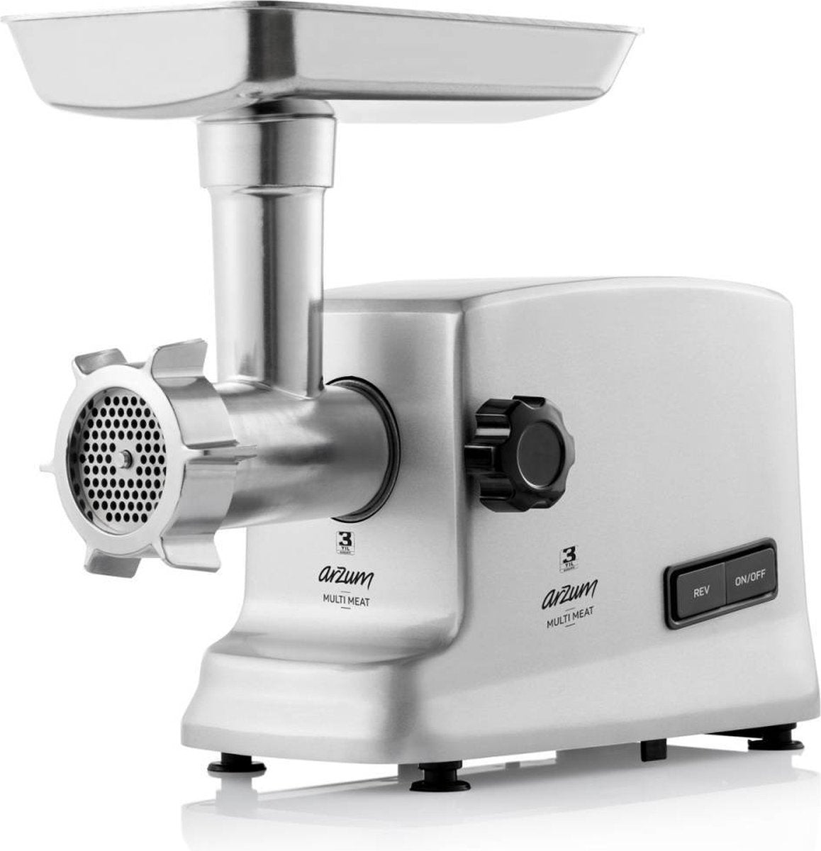 Arzum Multimeat Vleesmolen | RVS - 4 Snijplaten - 2000 W