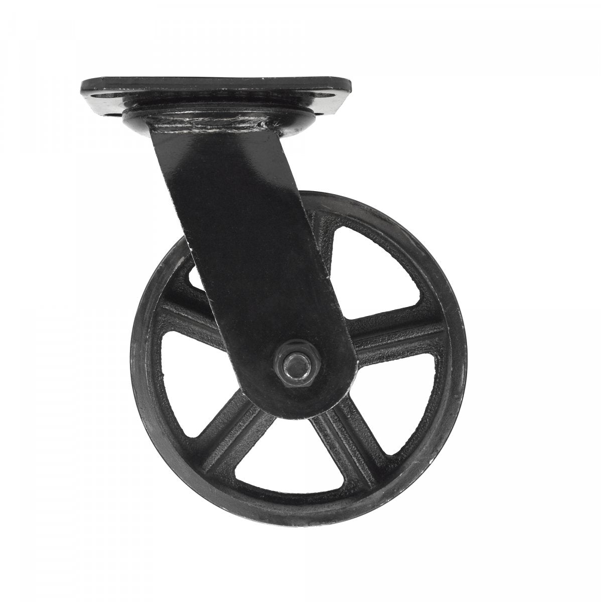 MacLean Zwenkwiel - Zwart - Gietijzer - Ø150mm - Draagvermogen 280KG