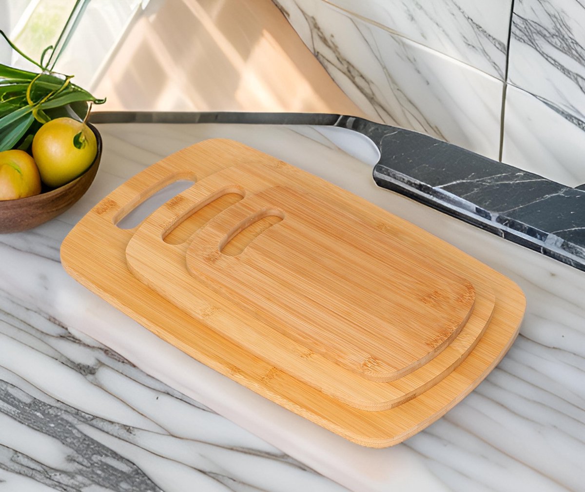 Cheffinger Cutting Board Set - 3-piece - Bamboo