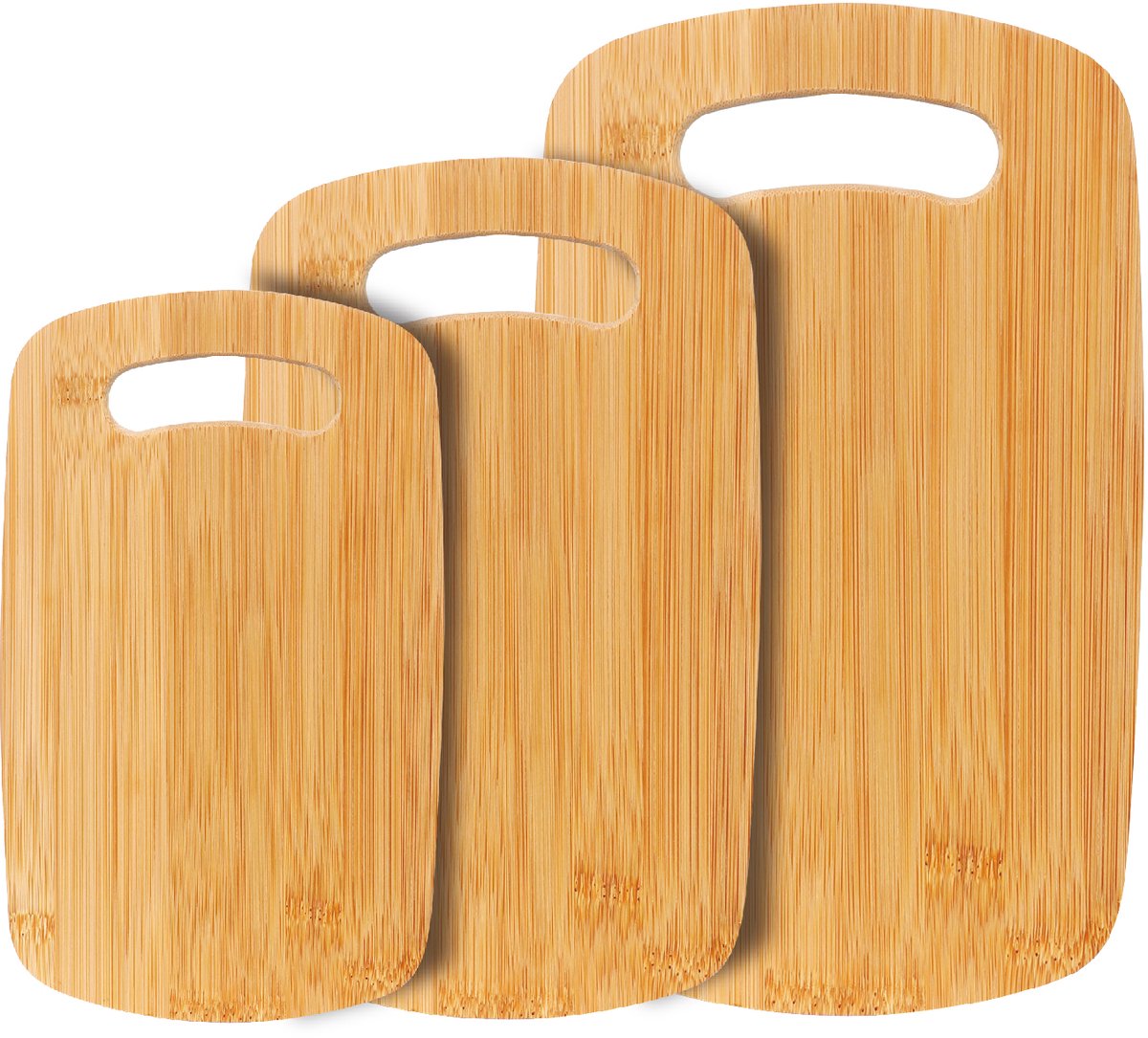 Cheffinger Cutting Board Set - 3-piece - Bamboo