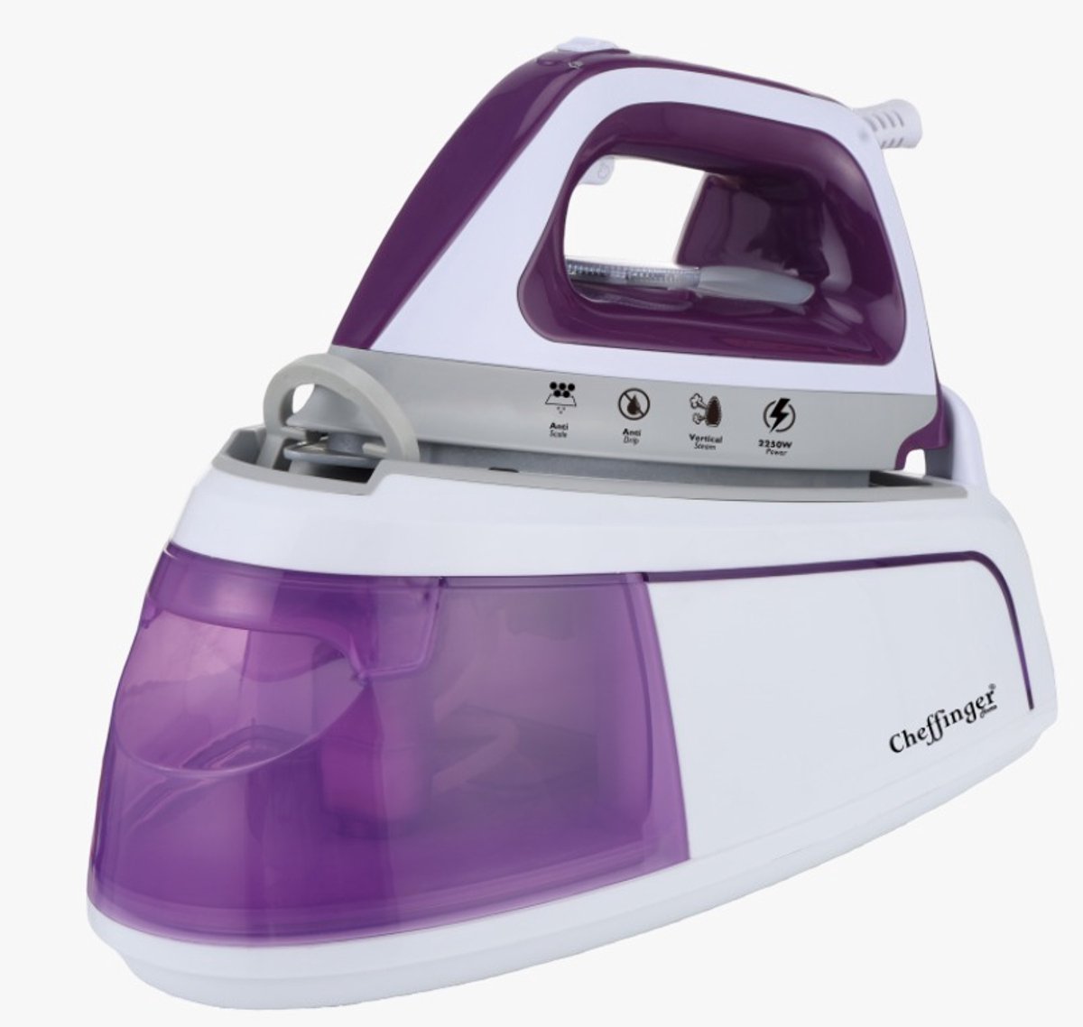Cheffinger Steam Iron with Steam Generator - Iron - Iron - Steam Irons - 2250W - Station - 1.2L Water Tank
